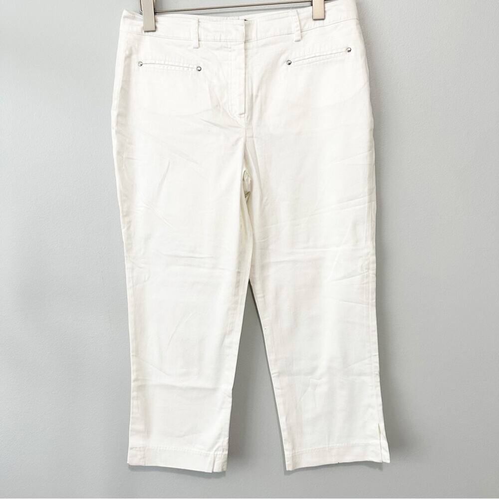 Sandro Sportswear white khaki trouser pants size 10 classic